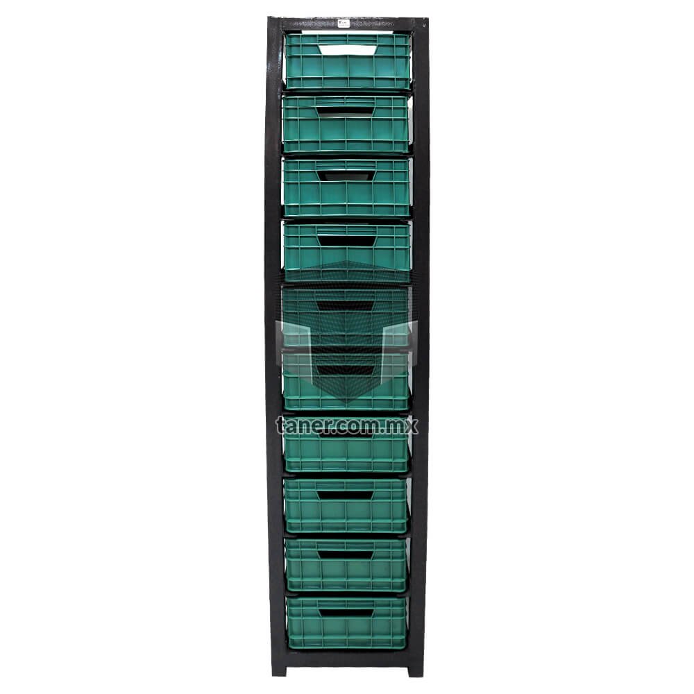 Estructura Cajonera con 10 Contenedores Ricolino