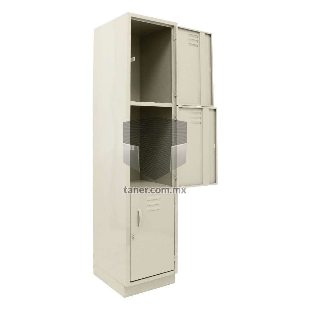 Venta-de-Estantes-Metalicos-TANER-Organizadora-de-Espacios-CDMX-y-Queretaro-Locker-Metalico-3-Puertas