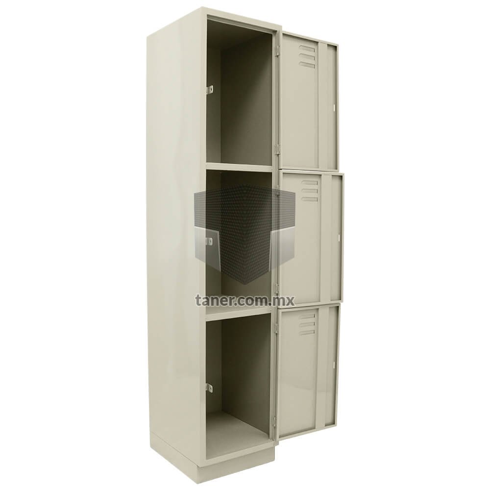 Venta-de-Estantes-Metalicos-TANER-Organizadora-de-Espacios-CDMX-y-Queretaro-Locker-Metalico-3-Puertas