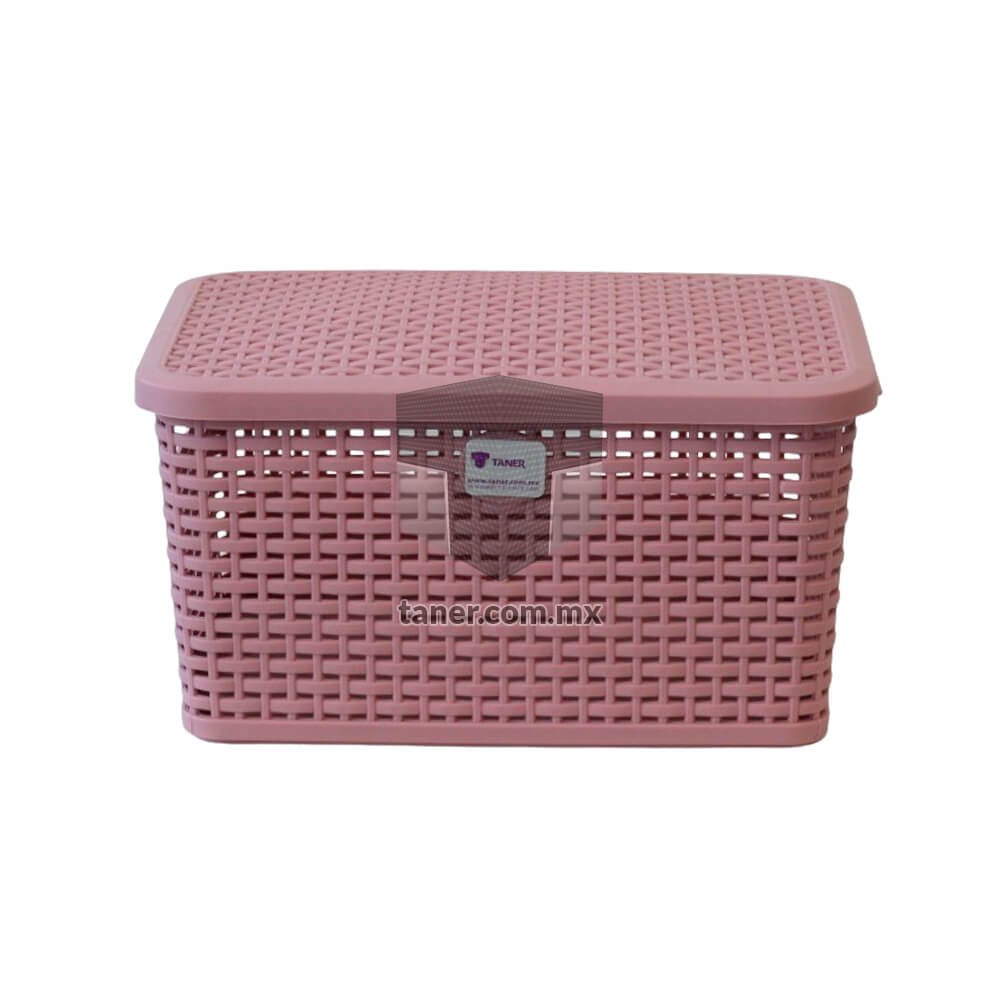 Caja Rattan Con Tapa