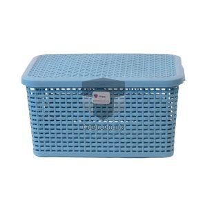 Caja Rattan Con Tapa - TANER Organizadora de Espacios CDMX y Queretaro