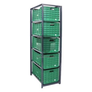 Estructura Cajonera Con 5 Contenedor Grande Cerrado Repro