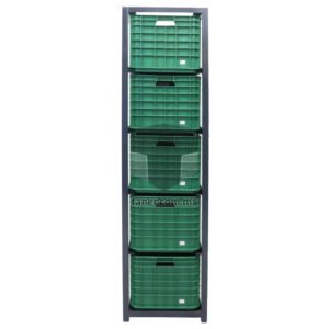 Estructura Cajonera Con 5 Contenedor Grande Cerrado Repro