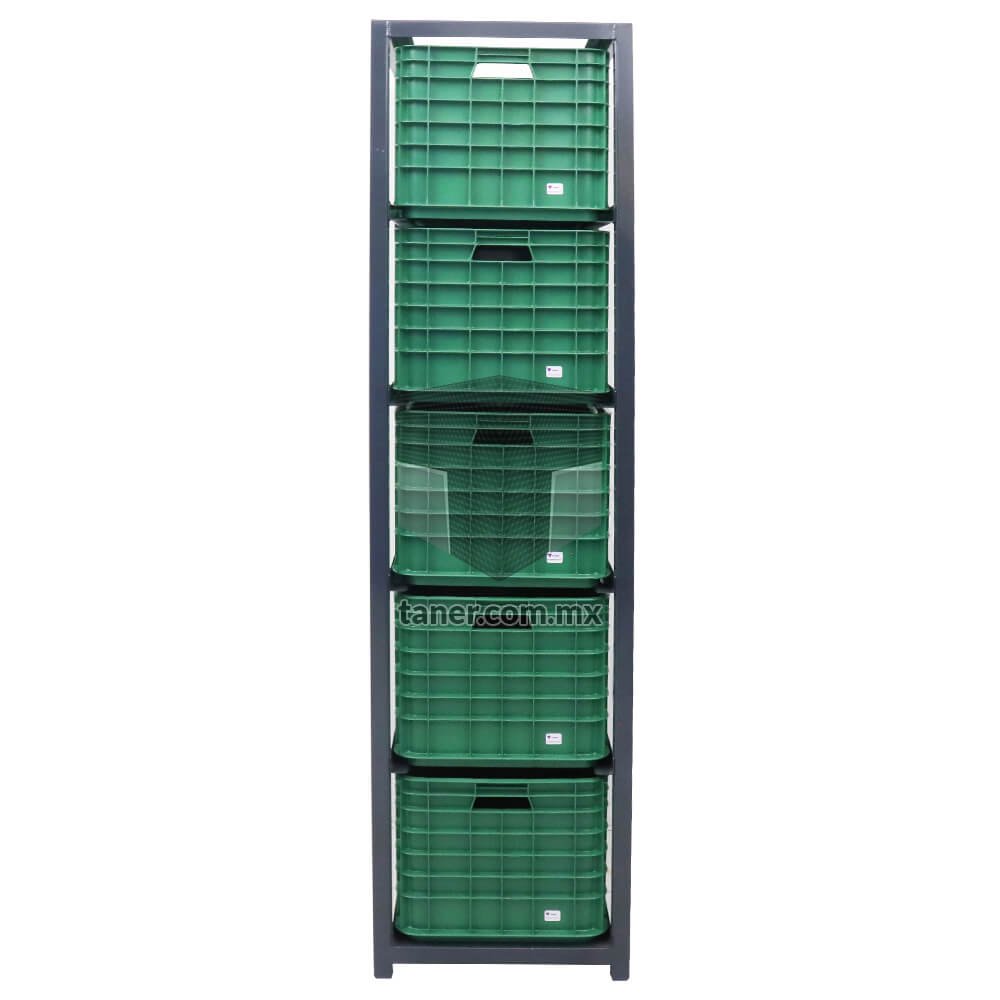 Estructura Cajonera Con 5 Contenedor Grande Cerrado Repro