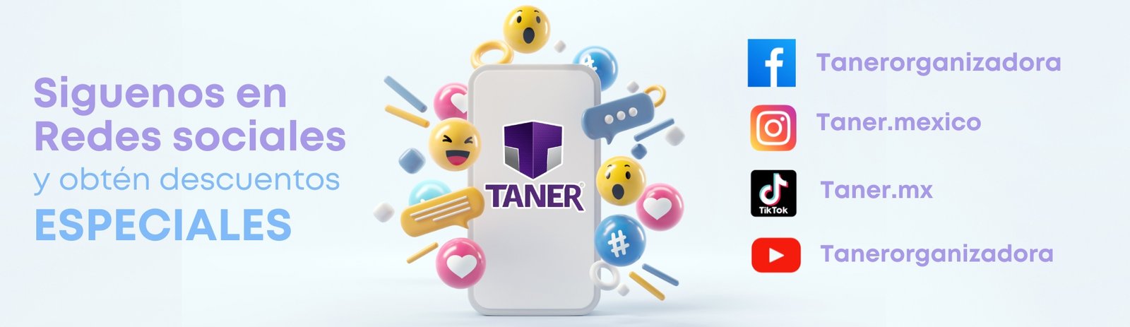 TANER - Estantes Metalicos y Cajas de Plastico CDMX y Querétaro Redes Sociales