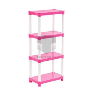 Estante Plástico Chico Rosa 4 Niveles