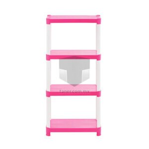 Estante Plástico Chico Rosa 4 Niveles