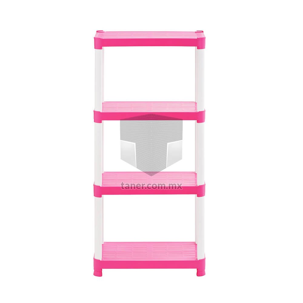 Estante Plástico Chico Rosa 4 Niveles