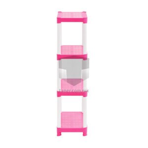 Estante Plástico Chico Rosa 4 Niveles