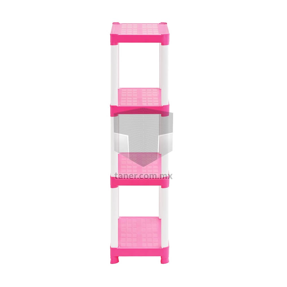 Estante Plástico Chico Rosa 4 Niveles